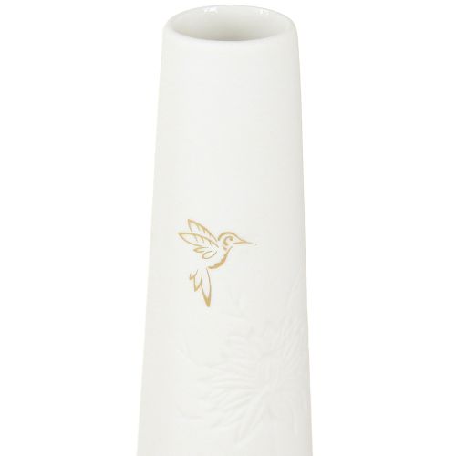 tételeket Dekoratív tálca fa mini vázák kerámia fehérarany 35x14cm