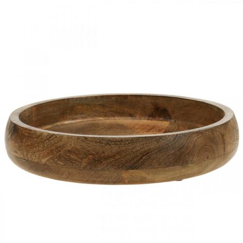 Floristik24 Deco tál fa mangó fa fatál fa tányér Ø30cm