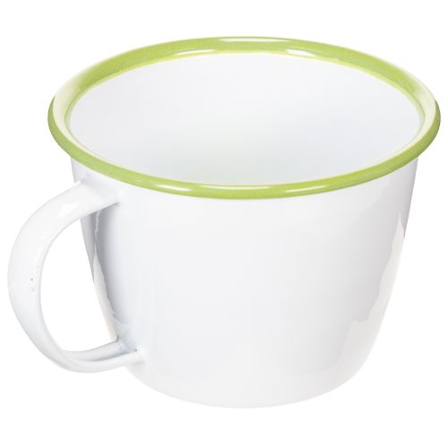 Dekoratív csésze, zománcozott kaspó, Ø11cm M8cm | Floristik24.hu
