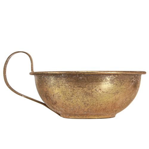 Floristik24 Dekoratív csésze gyertyatartóval arany pálcika gyertyatartó antik Ø17cm