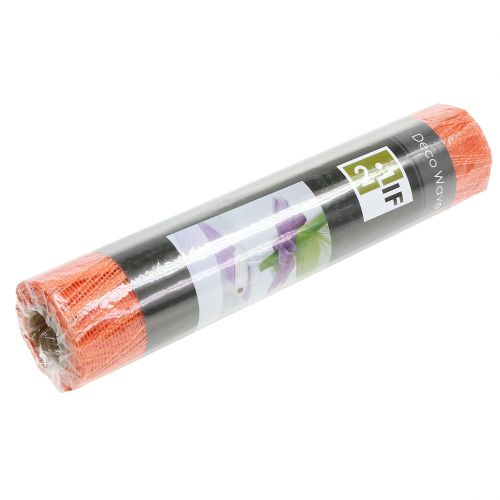 Floristik24 Dekoratív asztali futószalag narancssárga szövet 26cm x 300cm