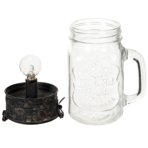 Dekoratív ivópohár LED lámpával Ø8cm M16cm | Floristik24.hu