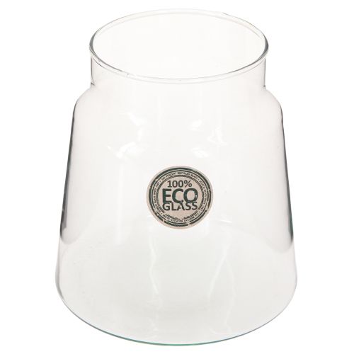 tételeket Dekoratív váza üveg virágváza átlátszó Ø14cm H15cm