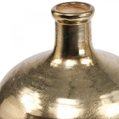 Floristik24 Dekoratív váza fekete/arany kerámia váza nagy Ø21cm H37.5cm