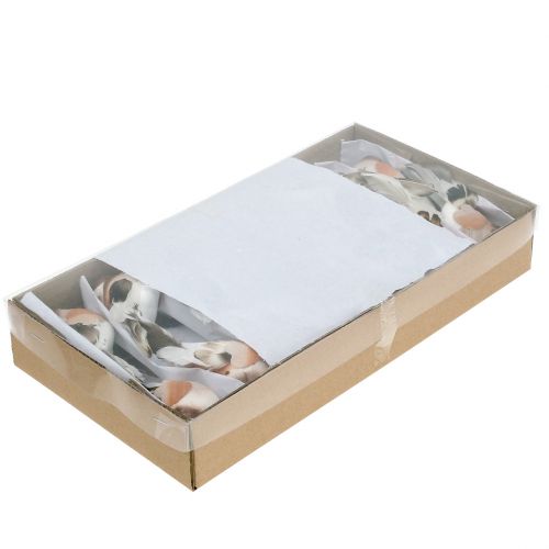 Floristik24 Díszmadár ragacsos barna 10cm 12db