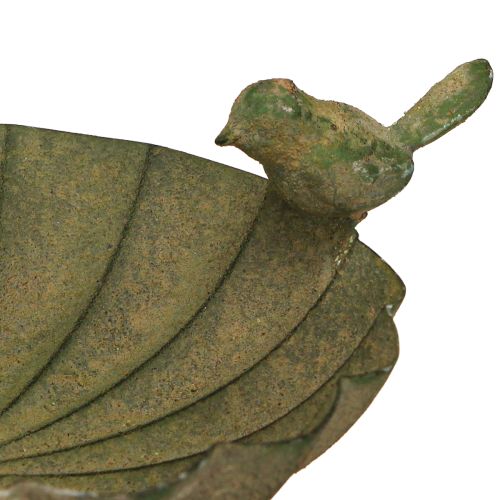 tételeket Dekoratív madáritató fém antik zöld Ø16,5cm M34,5cm