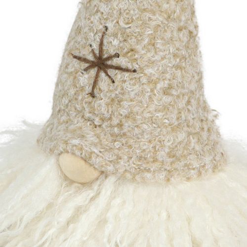 tételeket Dekoratív gnóm sapka filcből asztaldísz barna bézs H28cm 2 db