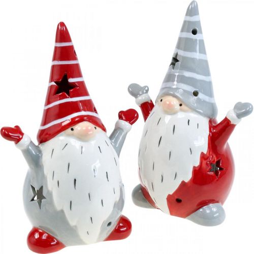 Floristik24 Deco Gnome tealámpa tartó karácsonyi H18cm 2db