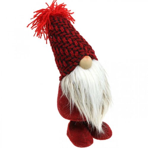 Floristik24 Deco Gnome Beard Karácsonyi Gnome Deco Figura Piros H30cm