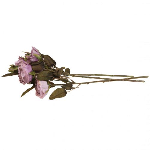 Floristik24 Deco rózsacsokor művirág rózsacsokor ibolya 45cm 3db