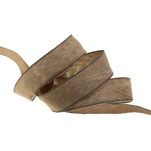 Floristik24 Deco szalag barna 25mm 20m