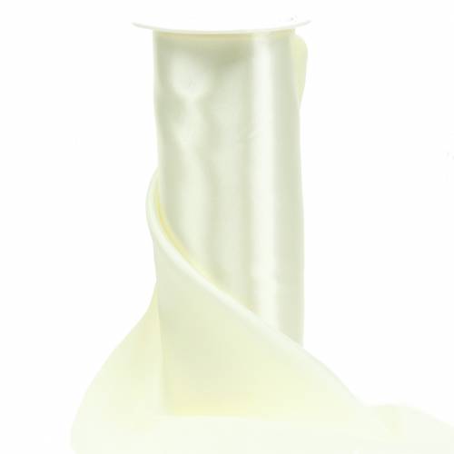 Floristik24 Szatén szalag asztali szalagkrém 200mm 10m