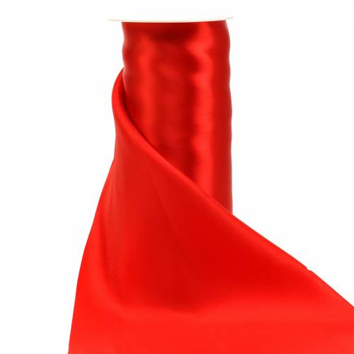 Floristik24 Szatén szalag asztali szalag piros 200mm 10m