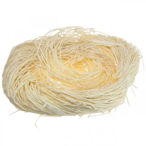 Floristik24 Dekoratív kézműves raffia Raffia raffia natúr raffia fehérített 200g