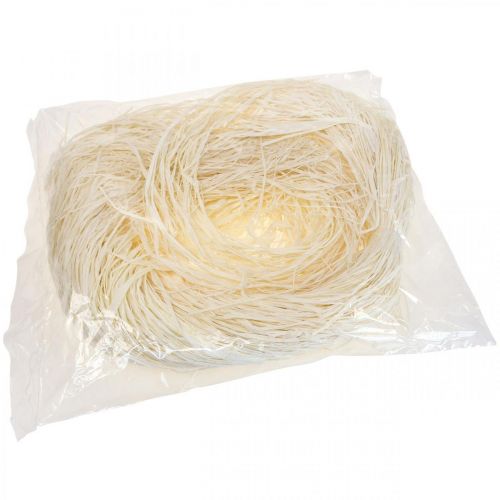 Floristik24 Dekoratív kézműves raffia Raffia raffia natúr raffia fehérített 200g