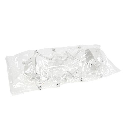 Floristik24 Díszfa tálkával teamécseshez fehér 25cm 2db