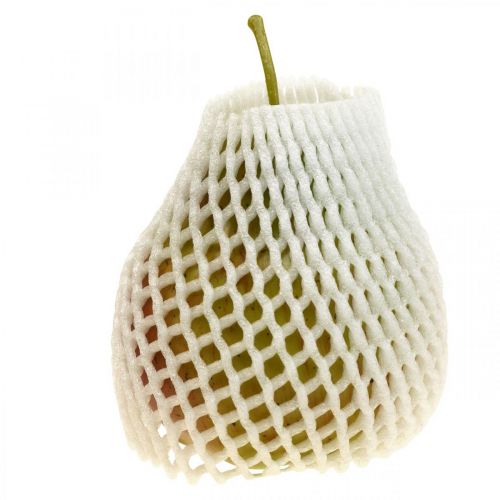 Floristik24 Deco körte zöld piros, deco gyümölcs, élelmiszer-bábu 11cm