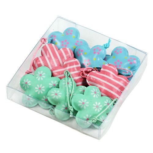 Floristik24 Különböző színekben felakasztott dekoratív virágok Ø4cm 9db