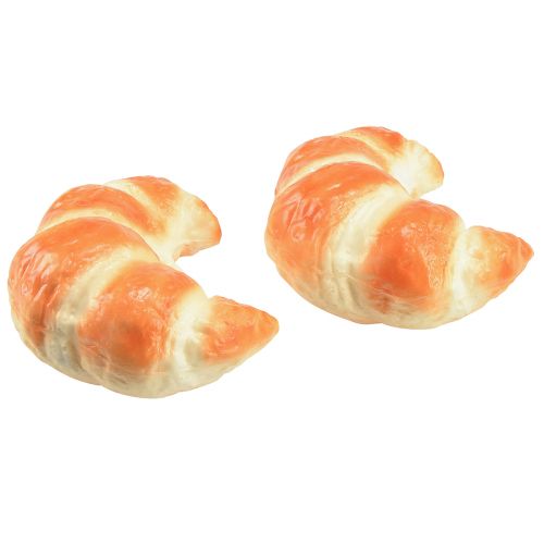 Dekoratív croissant mesterséges élelmiszer-bábu 10cm 2db