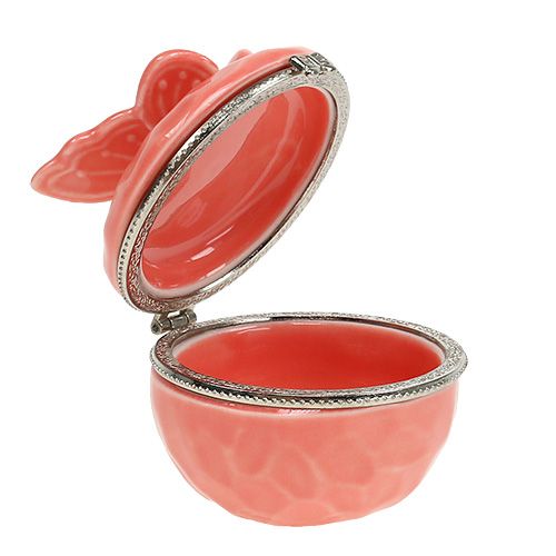 Floristik24 Deco doboz pillangós lazaccal Ø6cm H6cm