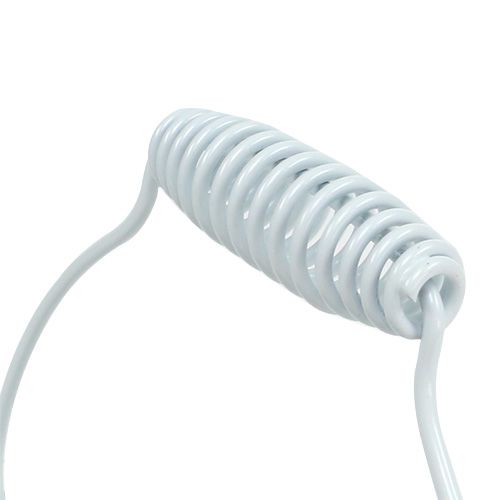 Floristik24 Dekoratív vödör fehér hornyokkal Ø21cm H19cm 1db