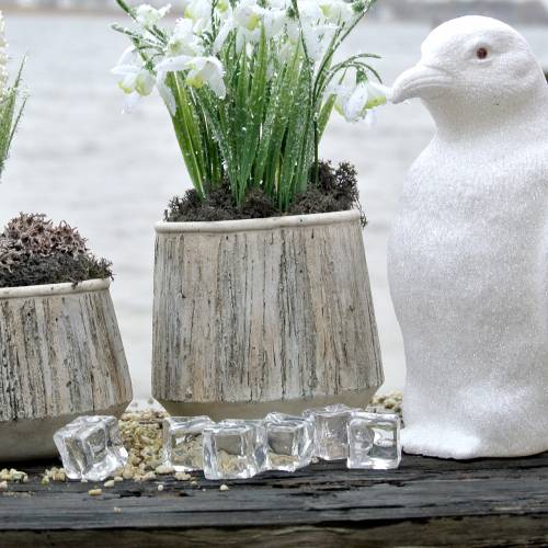 Floristik24 Dekoratív jégkocka átlátszó 3cm - 4cm 500g