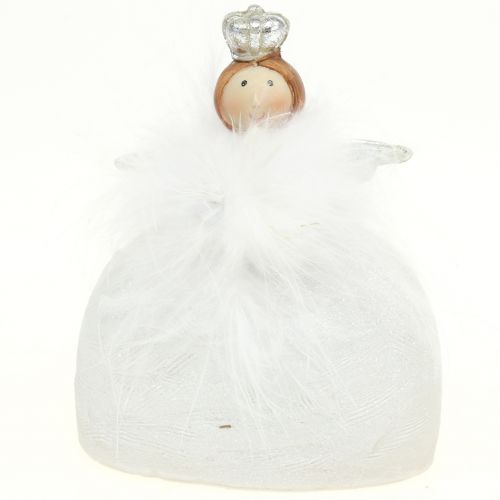 Floristik24 Dekoratív angyal fehér, ezüst 15,5cm 2db