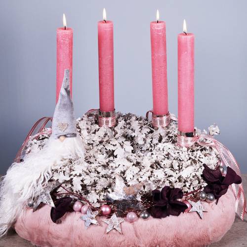 Floristik24 Dekoratív szőrme szalag rózsaszín 15cm x 200cm