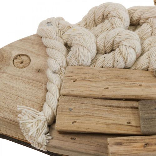 Floristik24 Díszhal uszadékfából fahalból természet tengeri dekoráció 31cm