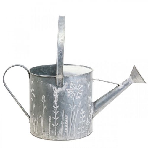 Floristik24 Dekoratív fém öntözőkanna ültetéshez ültetőkanna H28cm