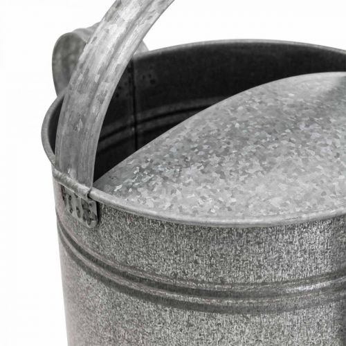 tételeket Vintage cink öntözőkanna, 27 cm - virágtartó kertbe és teraszra, fém virágcserép