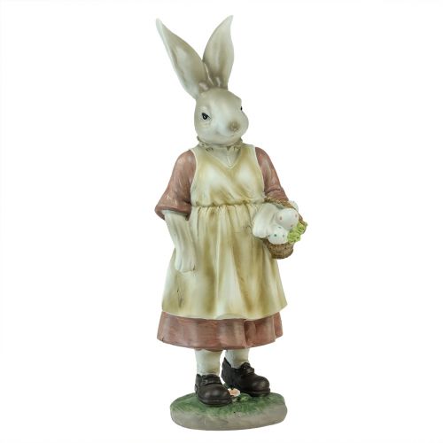 Dekoratív nyuszi nyúl női kosár húsvéti tojás dekoratív figura Húsvét H37cm