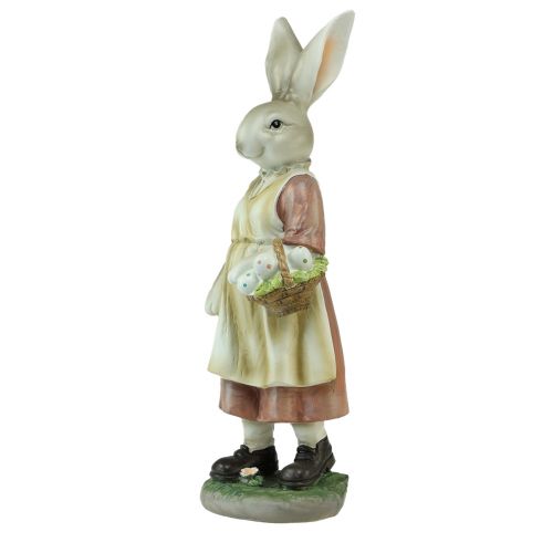 tételeket Dekoratív nyuszi nyúl női kosár húsvéti tojás dekoratív figura Húsvét H37cm