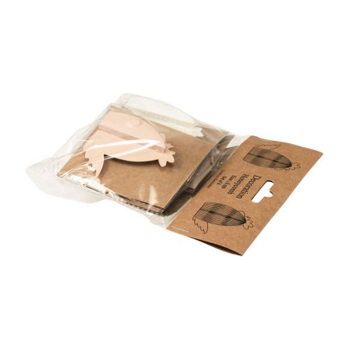 tételeket Dekoratív csirke méhsejt papír fehér narancs 5,5×3,5×6cm 6 db