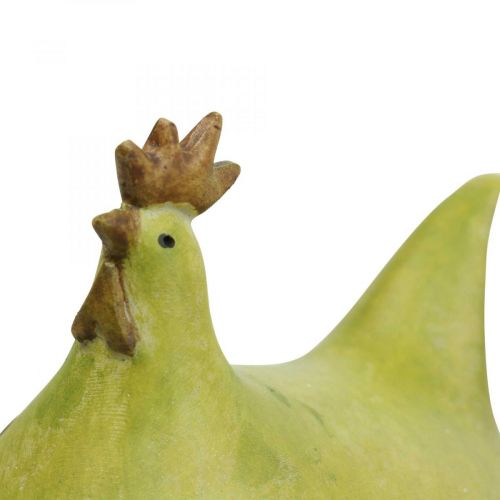 Floristik24 Deco csirke színes húsvéti díszek zöld/sárga/narancs 13cm 3db