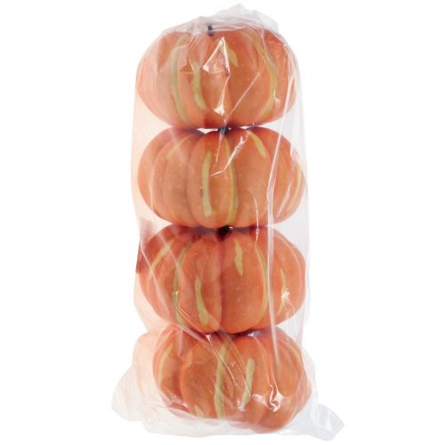 Floristik24 Halloween sütőtök dekoráció, őszi dekorációs asztal narancs 12,5cm H7cm 4db