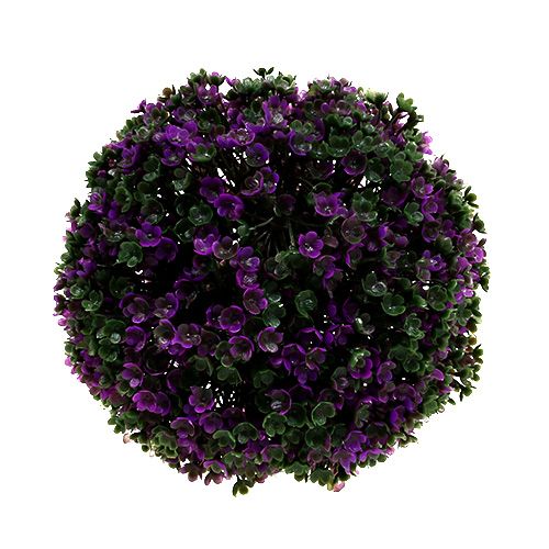 Dekoratív golyó lila virágból növényi labda mű Ø15cm 1db