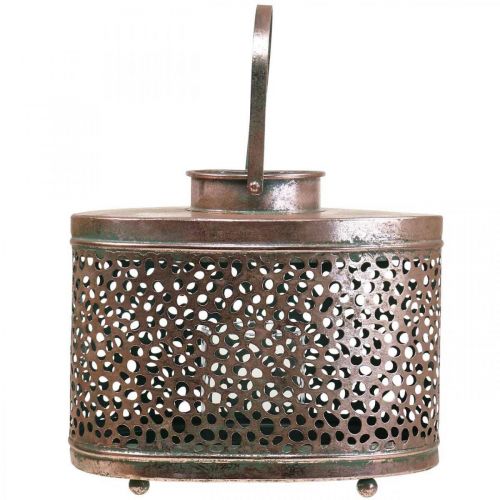 Floristik24 Deco lámpás ovális asztaldísz fém 27×16×23cm