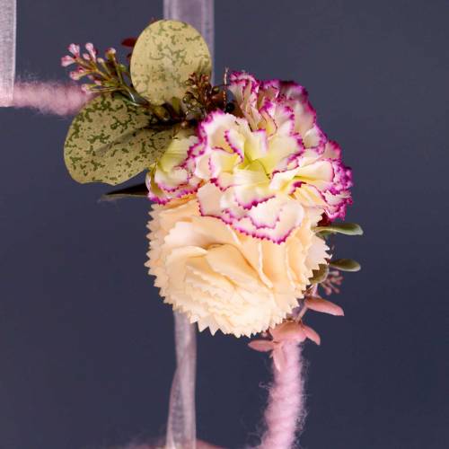 Floristik24 Mesterséges dekorációs szegfű sárga 6db