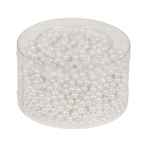 tételeket Dekoratív gyöngyök kézműves gyöngyök befűzéséhez fehér 6mm 300g