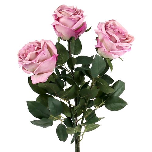 Floristik24 Dekoratív rózsával töltött régi rózsaszín Ø10cm L65cm 3db