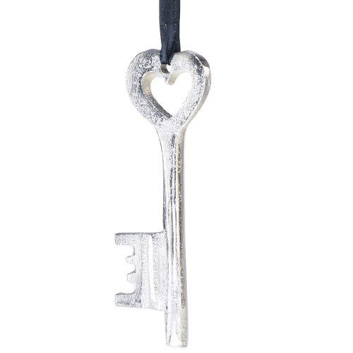 tételeket Dekoratív kulcs ezüst díszakasztó fém 6x11cm 3db