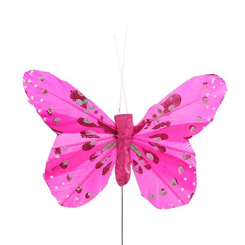 tételeket Deco pillangó rózsaszín-rózsaszín fajta. 6cm 24db