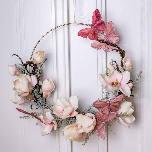 tételeket Deco pillangó dróttollas pillangó rózsaszín 10×6cm 12db