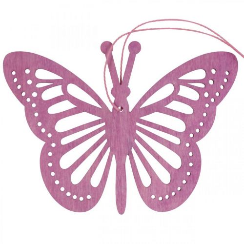 Deco pillangók deco fogas lila/rózsaszín/rózsaszín 12cm 12db