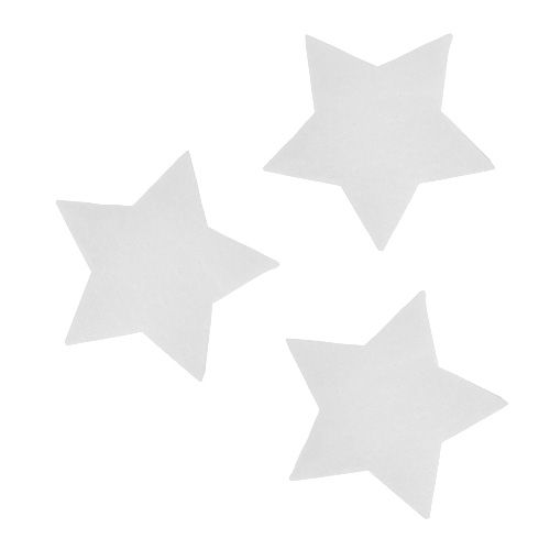 Floristik24 Dekoratív csillagok fehér 7cm 8db