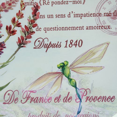 tételeket Dekoratív tálca levendula műanyag tálca fehér 39×27,5cm