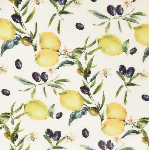 Floristik24 Dekoratív tálca fehér tálca olíva és citromfa Ø35cm