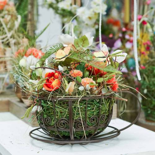 Floristik24 Dekoratív csésze sötétbarna Ø23cm H13,8cm