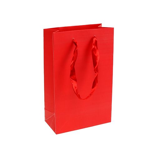Floristik24 Deco táska ajándék piros 12cm x 19cm 1db